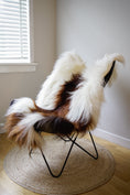 Load image into Gallery viewer, Genuine XXL Icelandic Sheepskin Rug – Real Natural Wool - Brown and Cream - 130cm x 100cm - 138