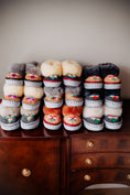 Load image into Gallery viewer, sheepskin moccasins with fur, handmade in Poland, traditional polish slippers mede with leather offcuts, leather sole, women slippers, indoor shoes