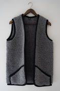 Load image into Gallery viewer, Merino wool grey vest very warm with the pockets on the sides. Zipped woollen gilet