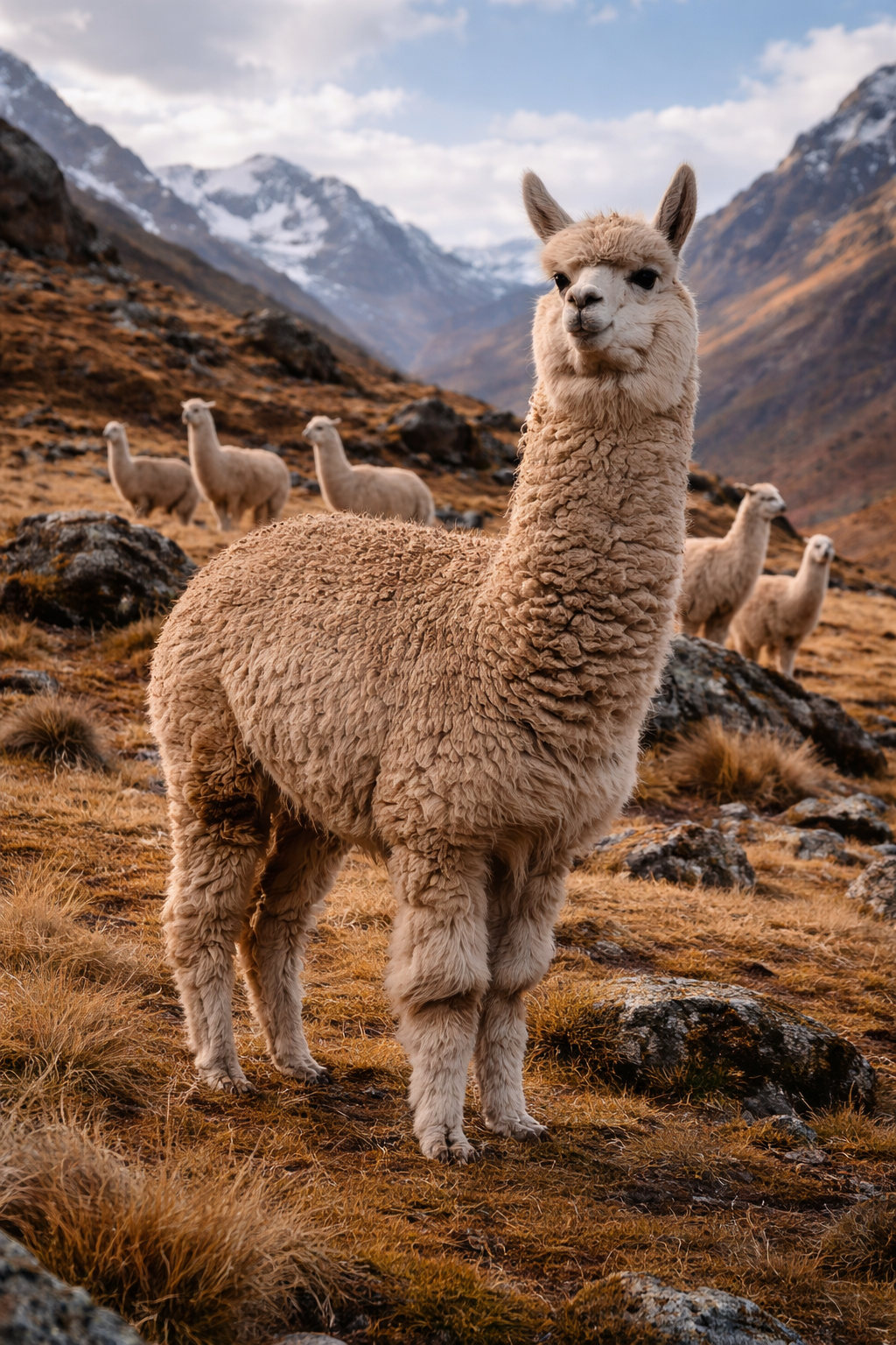 alpaca in andes