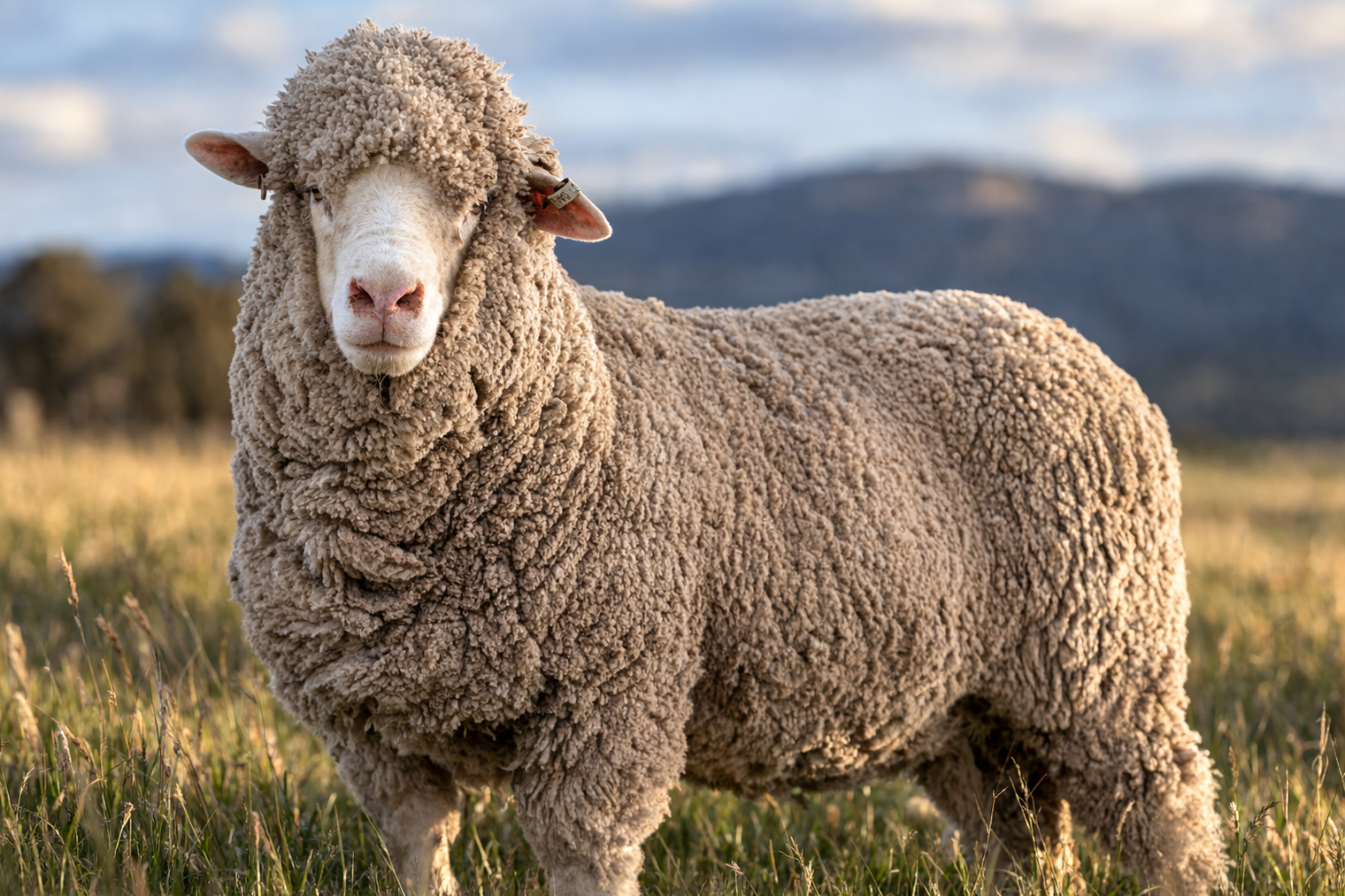 Merynos sheep in nature, merino wool