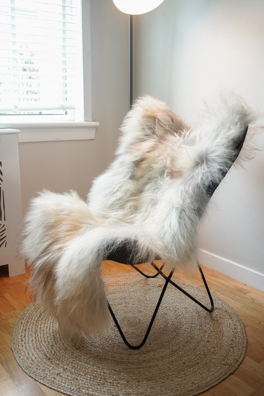 Cream, Grey, Ginger XXL Icelandic Sheepskin Rug – Real Natural Wool - 150cm x 90cm - 105