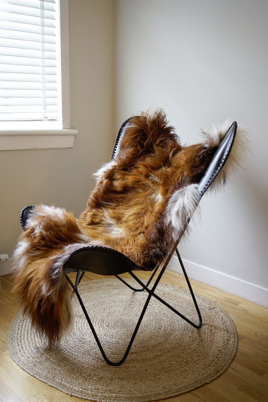 Genuine XXL Icelandic Sheepskin Rug – Real Natural Wool - Ginger - 130cm x 70cm - 150