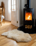 Load image into Gallery viewer, Cream Sheepskin Rug with Natural Brown Spots – Genuine Sheepskin
