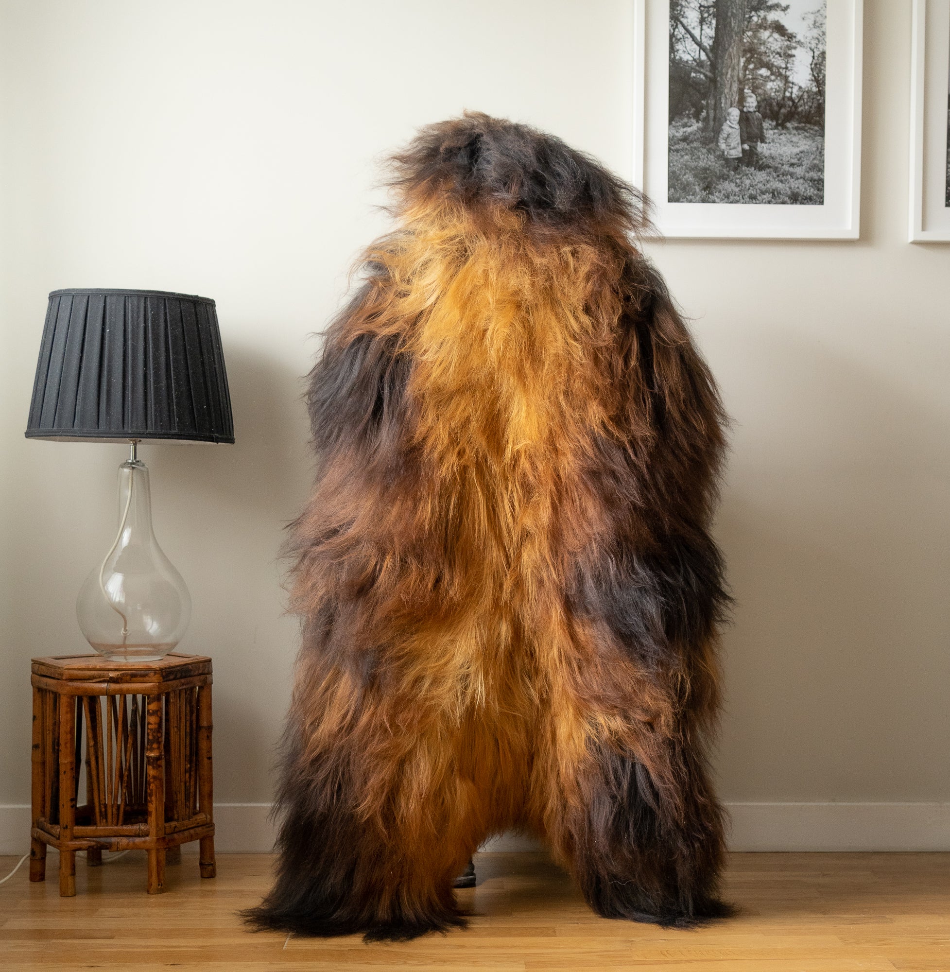 Icelandic sheepskin rug XL - ginger, brown 332