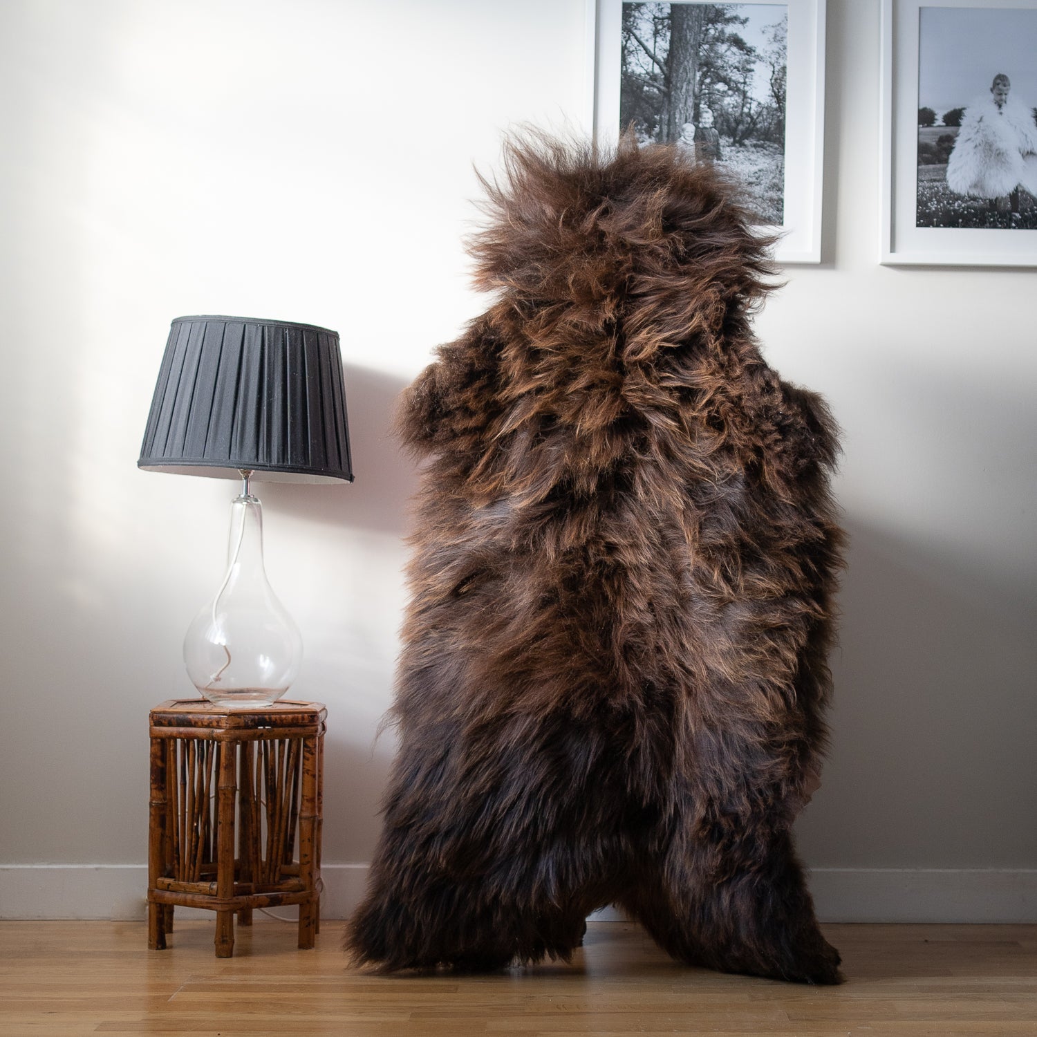 Icelandic sheepskin rug XL - dark brown, 422