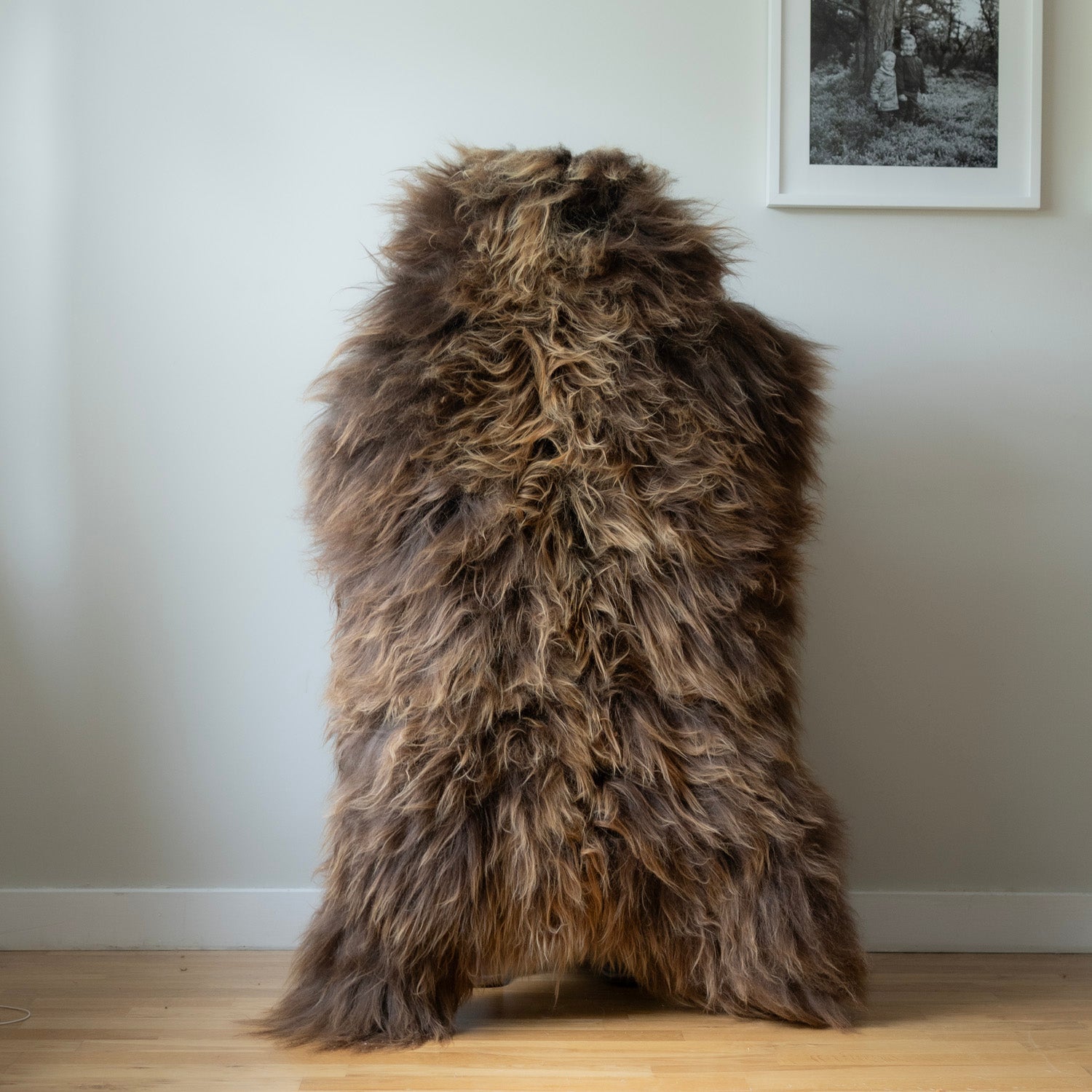 Icelandic sheepskin rug L -  ginger, brown, 52