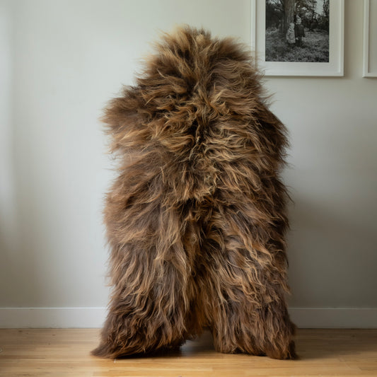 Icelandic Sheepskin Rug XL -   brown, 70