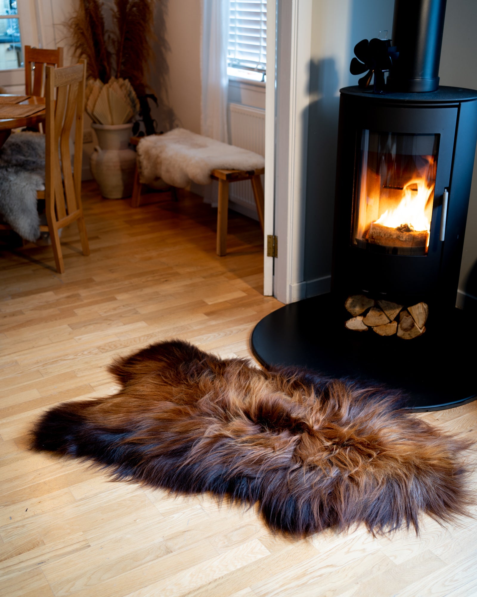 Genuine XXL Icelandic Sheepskin Rug – Real Natural Wool - Ginger and Brown - 130cm x 80cm - 953