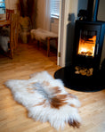 Load image into Gallery viewer, Genuine XL Icelandic Sheepskin Rug – Real Natural Wool - Cream and Brown - 130cm x 80cm - 943

