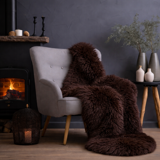 double sheepskin rug