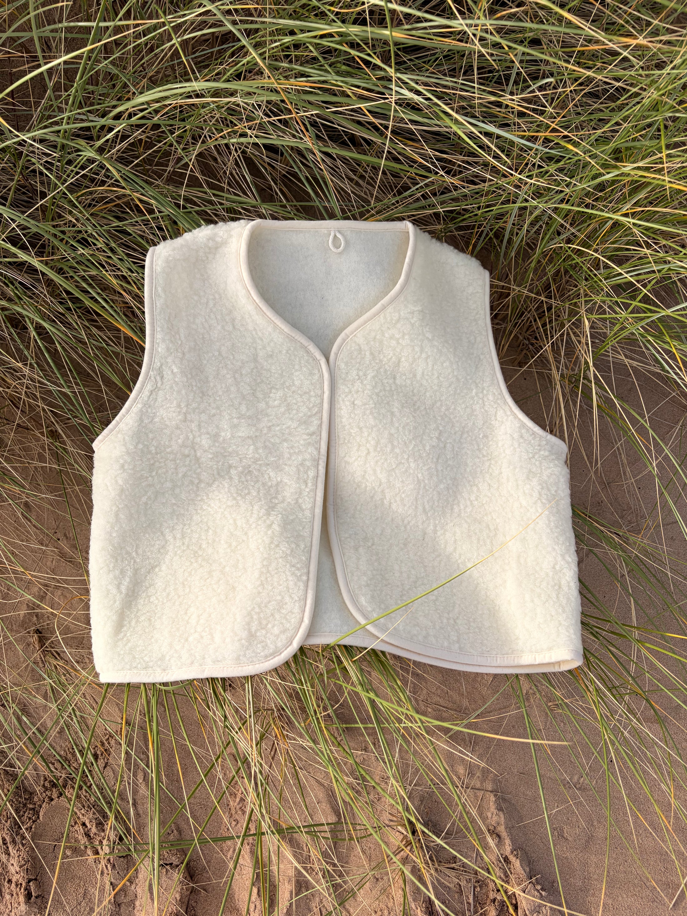 Freya Merino Wool Vest - Cream