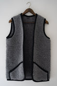 Load image into Gallery viewer, Merino wool grey vest very warm with the pockets on the sides. Zipped woollen gilet
